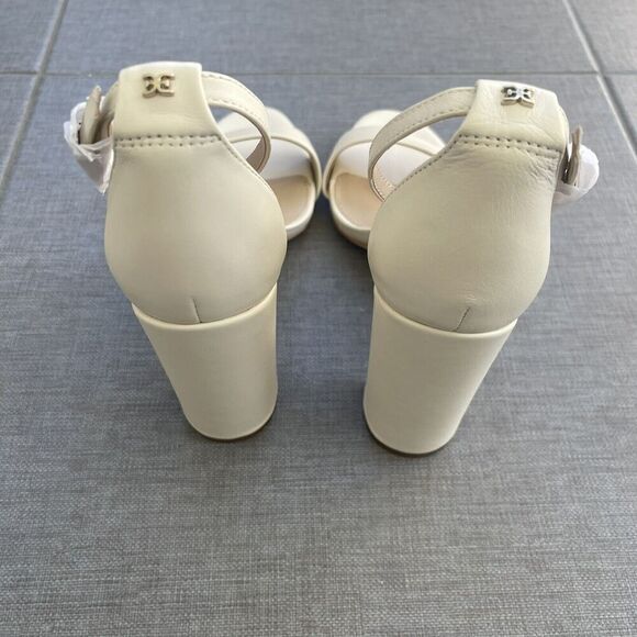 SAM EDELMAN Yaro Ankle Strap Sandal Size 10 Ivory NWT Wedding Formal Heel - Picture 7 of 14